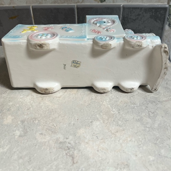 Vintage Relpo Train planter pastel baby nursery elephant - Picture 15 of 16